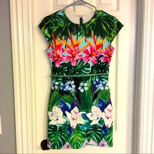 H&M Tropical Hawaiian Scuba Dress
